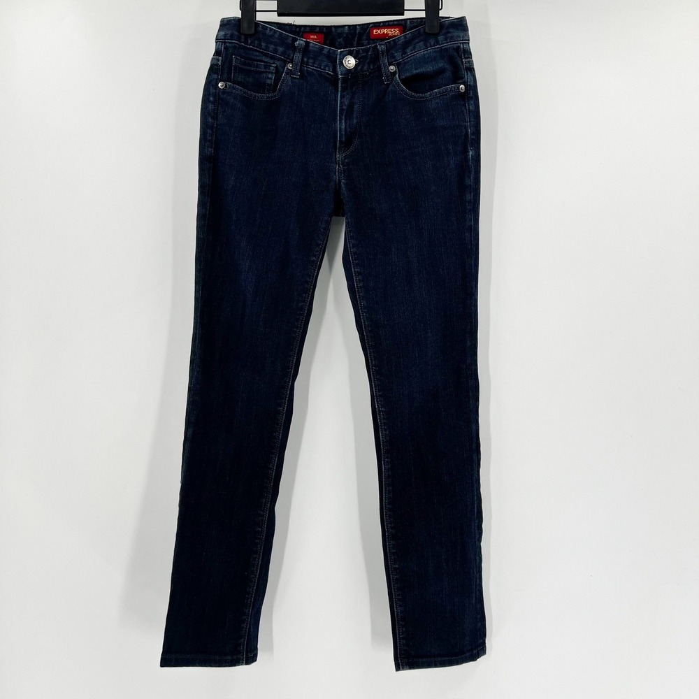 Express Mia Ultra Skinny Jeans Womens 4L Dark‎ Wash Indigo Stretch Denim
